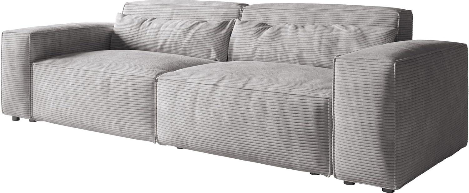 Big-Sofa Sirpio XL 270x130 cm Cord Silbergrau Bild 1