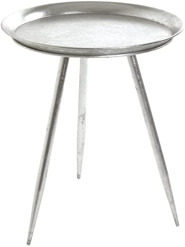 HAKU Möbel Beistelltisch, Metall, Silber, Ø 44 x H 54 cm Bild 1