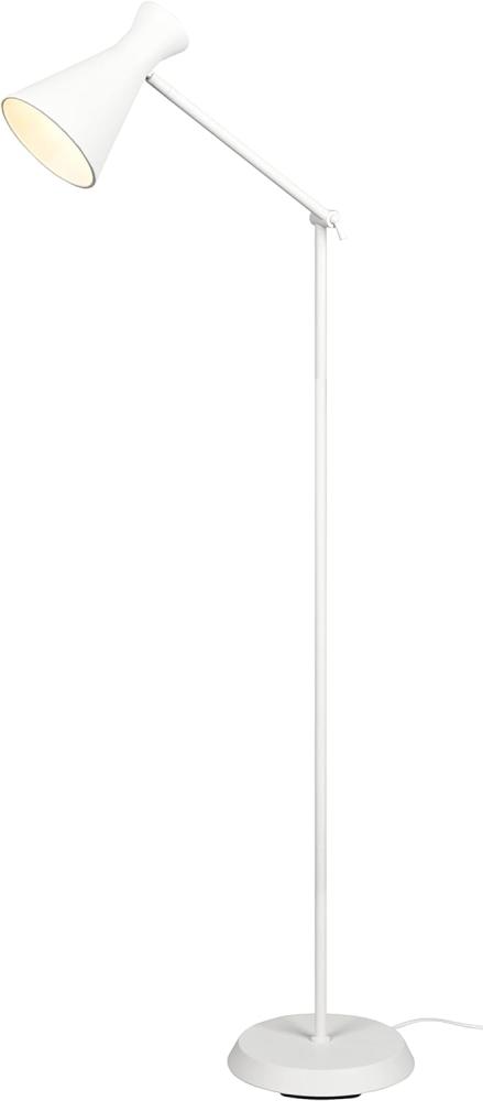 Stehleuchte ENZO mit Gelenk & Fußschalter in Weiß - Höhe 150cm Bild 1