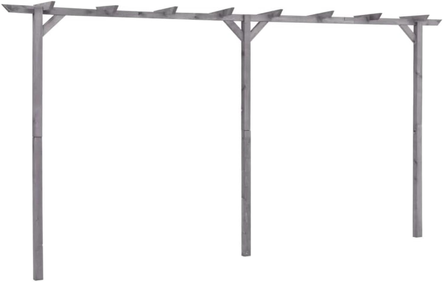 Garten-Pergola Grau 400x40x205 cm Imprägniertes Kiefernholz 313568 Bild 1