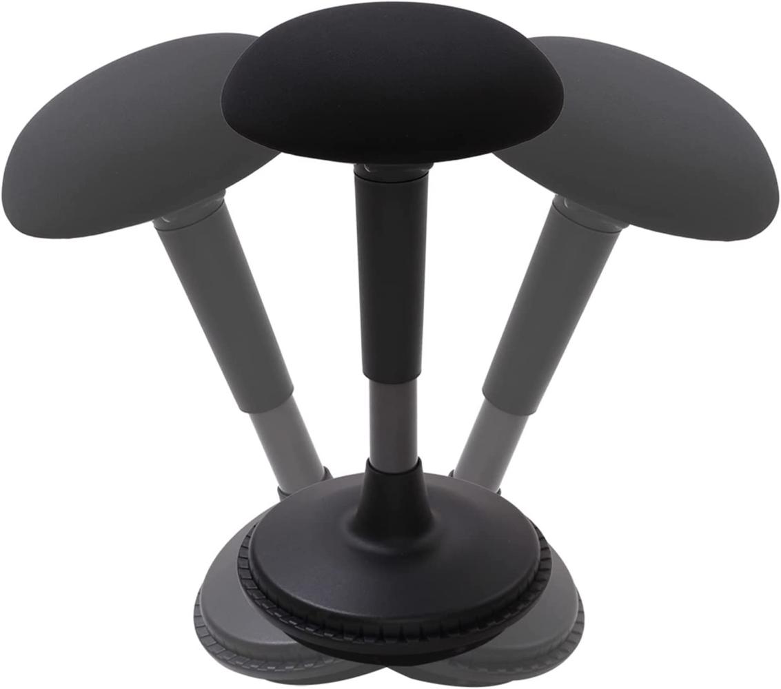 Ergonomie Wobble Hocker Arbeitshocker Bürohocker Ergonomische Stehhilfe Hoch verstellbar Sitzhocker Drehhocker Perfekt für Stehpult (schwarz) Bild 1