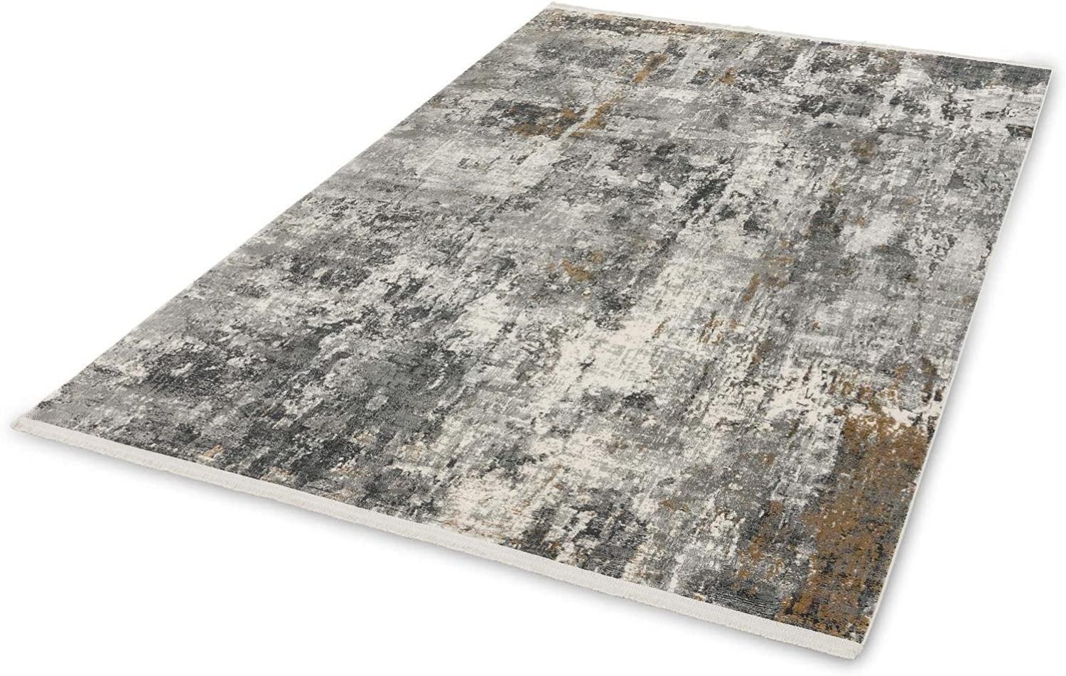 Teppich in Anthrazit/Creme Allover - 200x140x0,6 (LxBxH) Bild 1