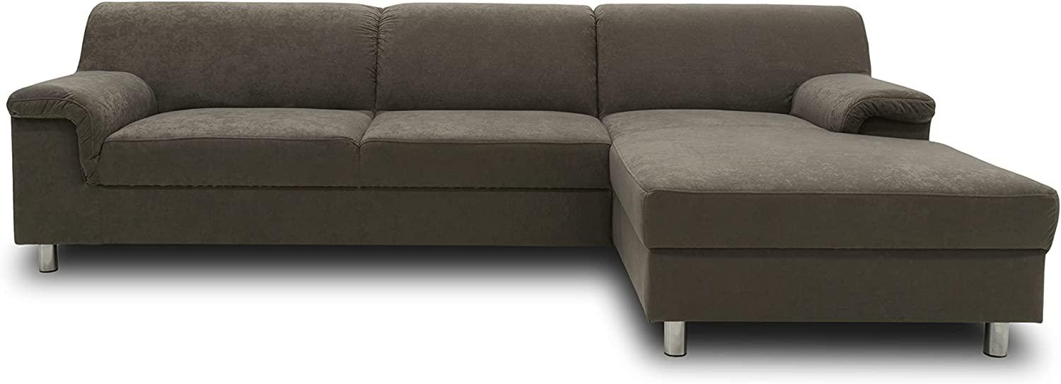 DOMO. collection Jamie Ecksofa, Sofa in L-Form, Couch Polsterecke, Moderne Eckcouch, grau, 251x150x72 cm Bild 1