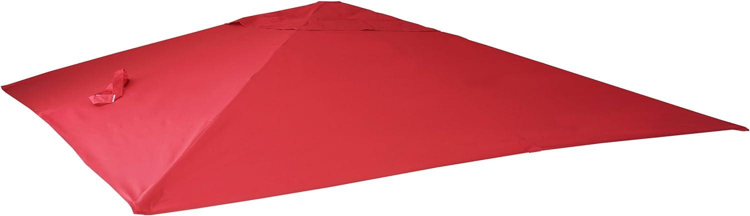 Ersatz-Bezug für Luxus-Ampelschirm HWC-A96, Sonnenschirmbezug, 3,5x3,5m (Ø4,95m) Polyester 4kg ~ rot Bild 1