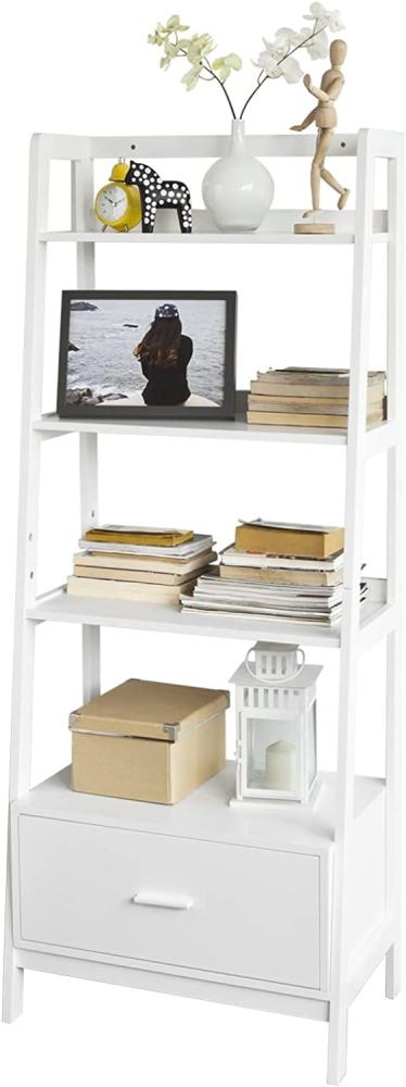 SoBuy Leiterregal,Bücherregal,mit Ablagen und Schublade Bild 1