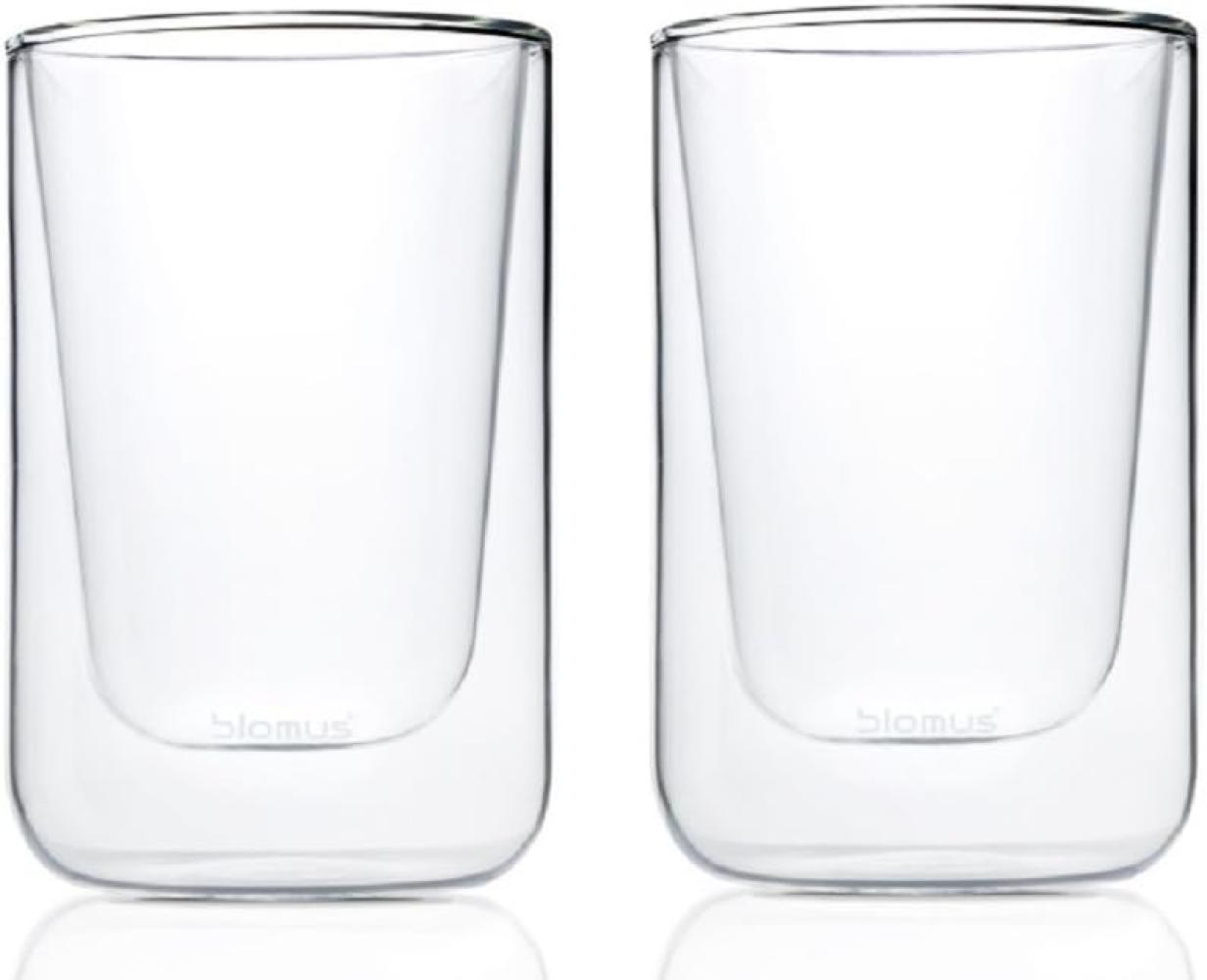 Blomus Nero Cappuccinogläser-Set, 2-tlg, Thermo-Cappuccinogläser, Cappuccinobecher, Glas, Becher, 250 ml, 63654 Bild 1