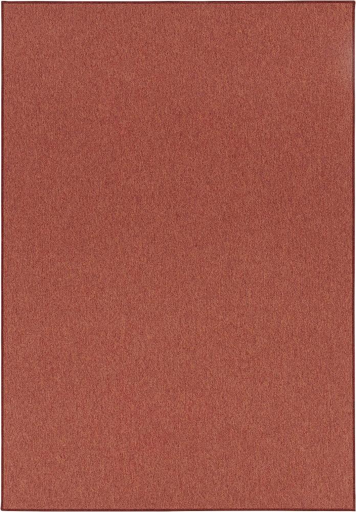 Feinschlingen Teppich Casual Terracotta Uni Meliert - 160x240x0,4cm Bild 1