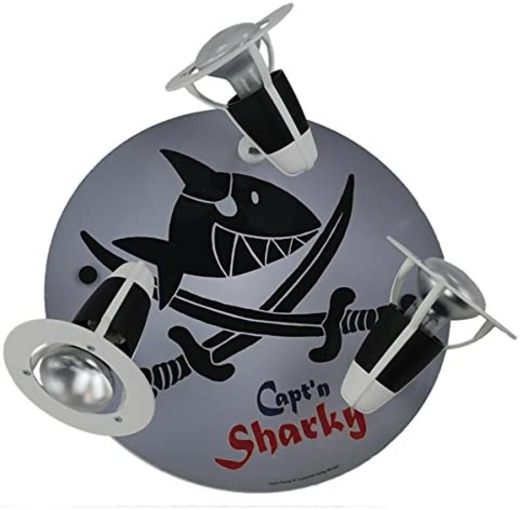 Elobra No. 130667 Deckenleuchte Rondell Capt'n Sharky mit Säbeln 3-flammig, Schwarz Bild 1