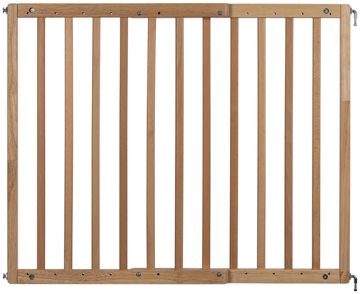 Türgitter und Treppenschutzgitter zum Schrauben, Baukasten zum Zusammenbauen, ausziehbar 63-103,5 cm, Natur Bild 1