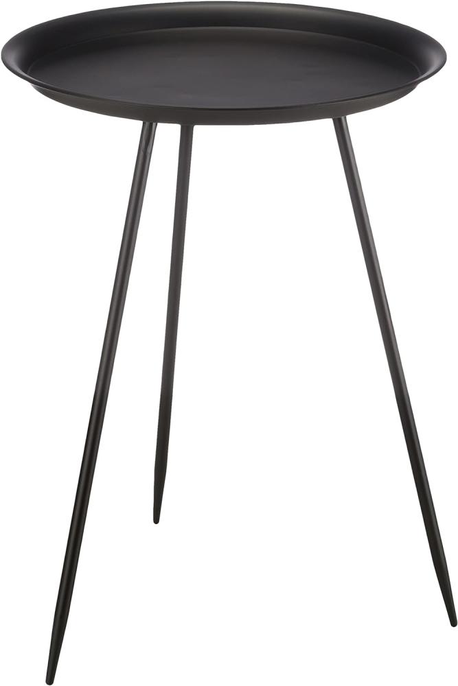 Zeller 17005 Tisch, Metall, schwarz, 39 x 39 x 53. 5 cm, Beistelltisch, Couchtisch, Kleiner Sofatisch, modern, Dekotisch, Dreibein Bild 1