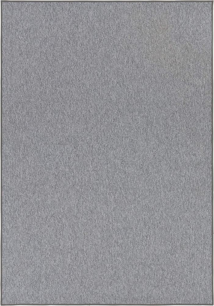 Feinschlingen Teppich Casual Hellgrau Uni Meliert - 200x300x0,4cm Bild 1