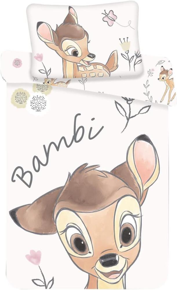 Bambi Baby Kinder Bettwäsche Set 100 x 135 cm + 40 x 60 cm 100 % Baumwolle Bild 1