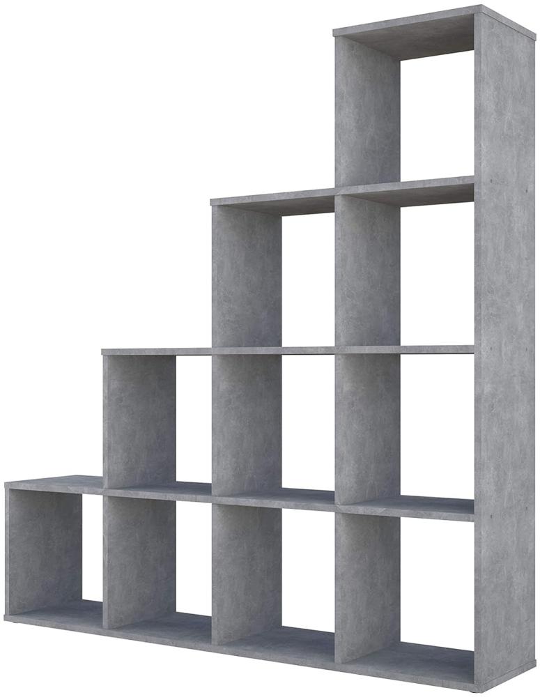 Polini Home Treppenregal beton mit 10 Fächern Bild 1
