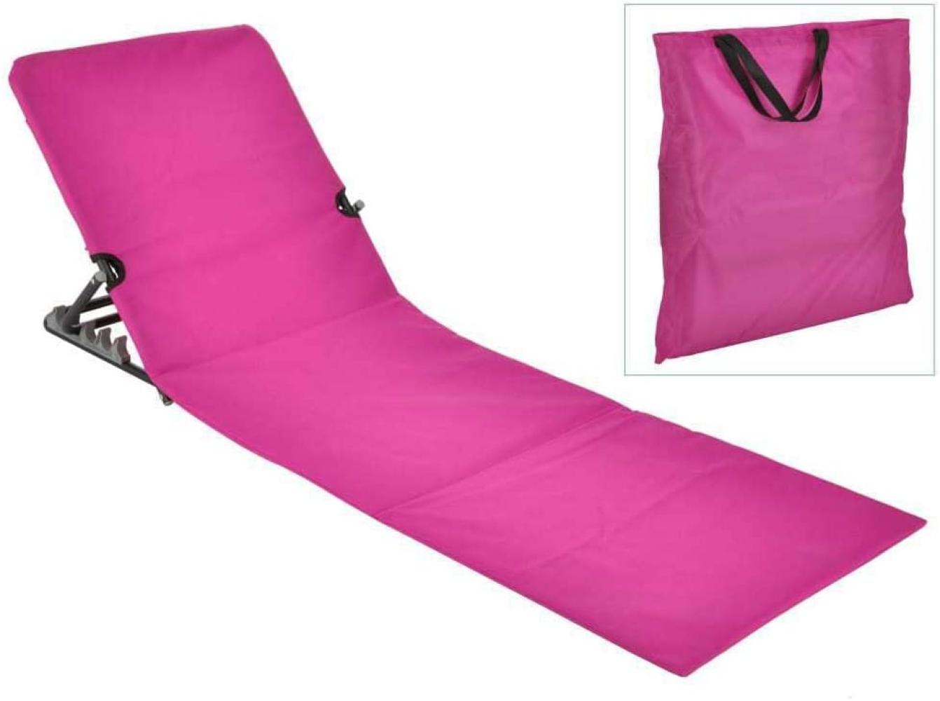HI Faltbare Strandmatte PVC Rosa Bild 1