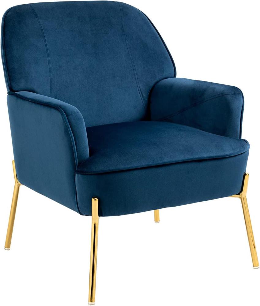 Modern Wohnzimmer Sessel Samt Lounge Sessel für Wohnzimmer und Schlafzimmer Sofa Stuhl bis 135 kg Bild 1