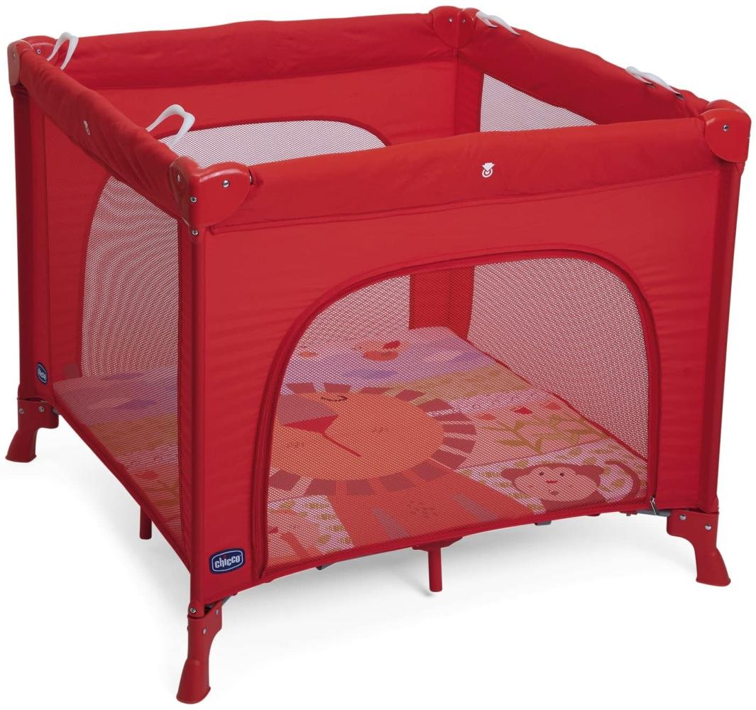 Chicco Open Box Laufstall, Reisebett für Babys und Kleinkinder von der Geburt bis 15 kg, faltbar und kompakt, mit Spielmatte, Mesh-Fenster, 4 Griffe und Transporttasche Bild 1