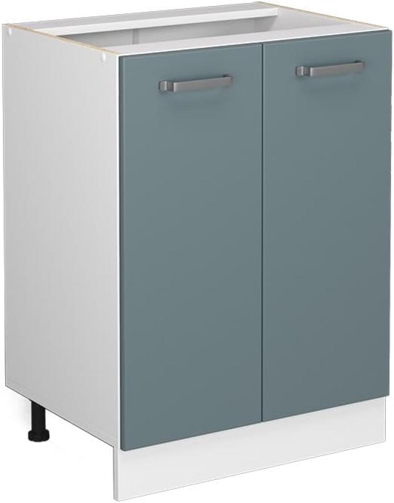 Vicco Küchenunterschrank R-Line, Blau-Grau/Weiß, 60 cm ohne Arbeitsplatte Bild 1
