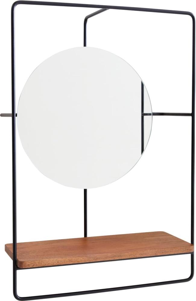 Spiegel Cadria 45x65 cm Akazie Natur Metall schwarz Bild 1