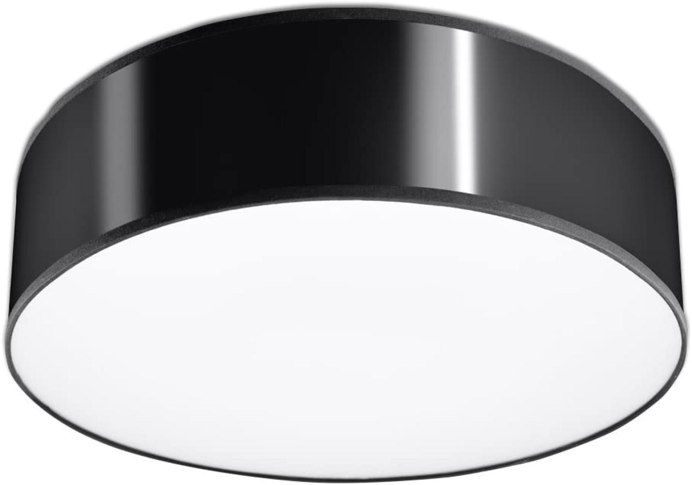 Sollux ARENA moderne Deckenlampe rund schwarz 2-flg. E27 Bild 1