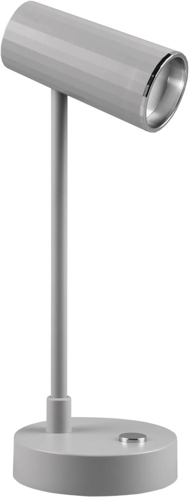 Akku Tischleuchte LENNY per USB aufladbar Sensordimmer Grau, 28cm Bild 1