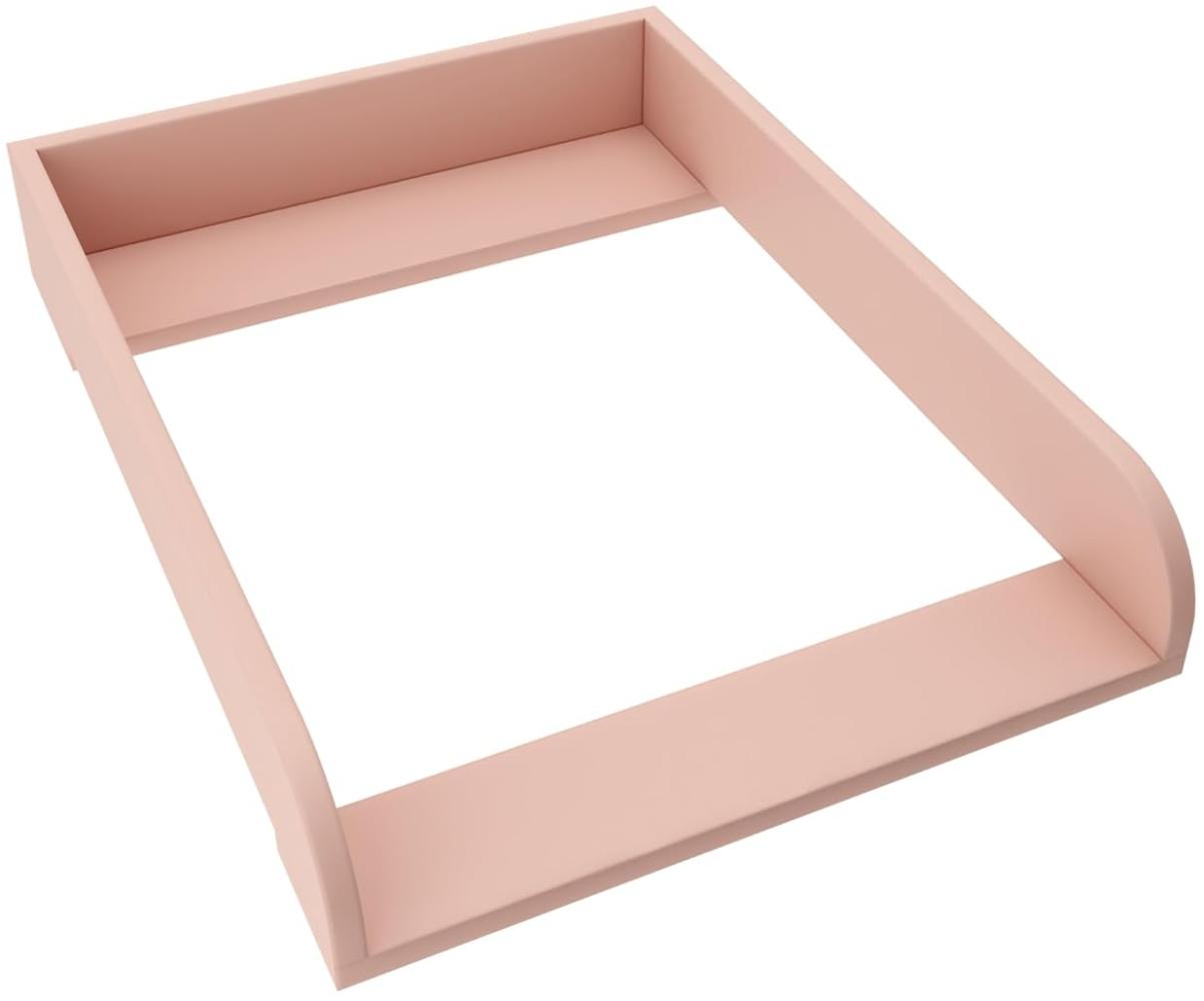 REGALIK Wickelaufsatz für Kullen IKEA 72cm x 50cm - Abnehmbar Wickeltischaufsatz für Kommode in Rose - Abgeschlossen mit ABS Material 2mm mit Abgerundeten Frontplatten Bild 1