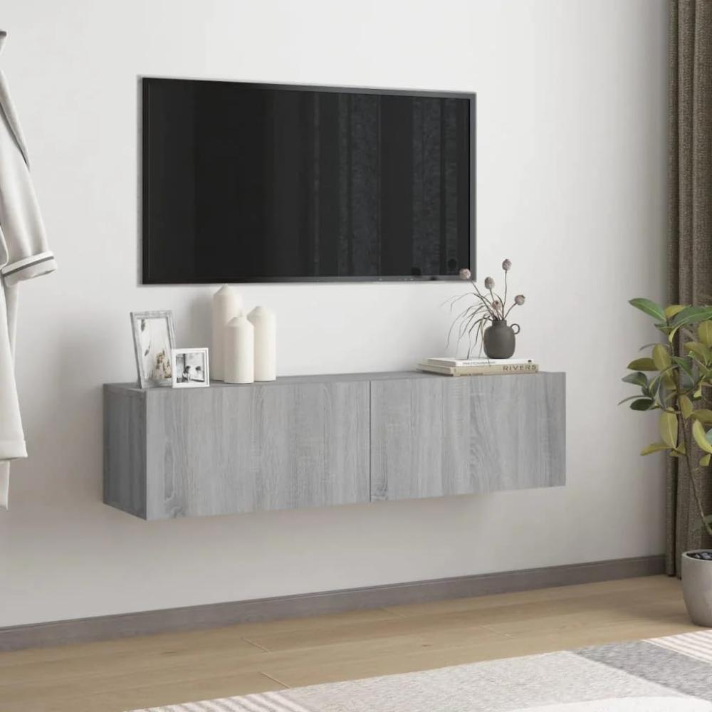 vidaXL TV-Wandschrank Grau Sonoma 120x30x30 cm Holzwerkstoff Bild 1