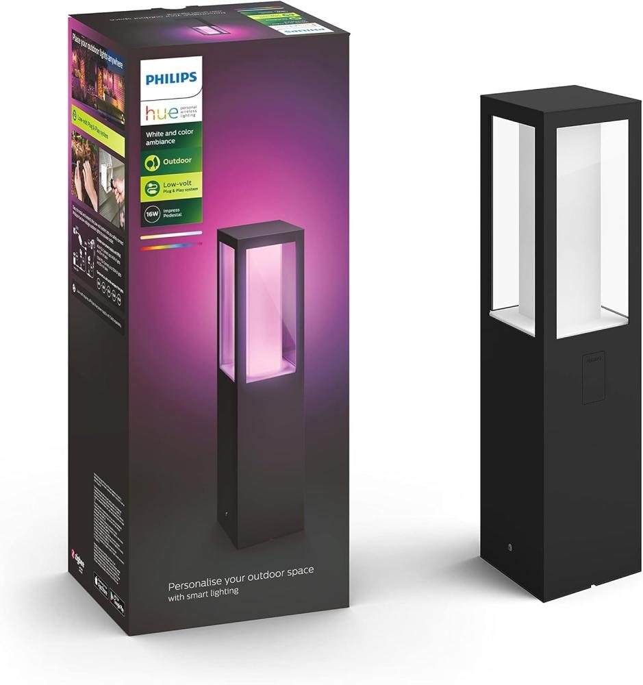 Philips Hue White and Color Ambiance Impress Sockelleuchte Erweiterung schwarz Bild 1