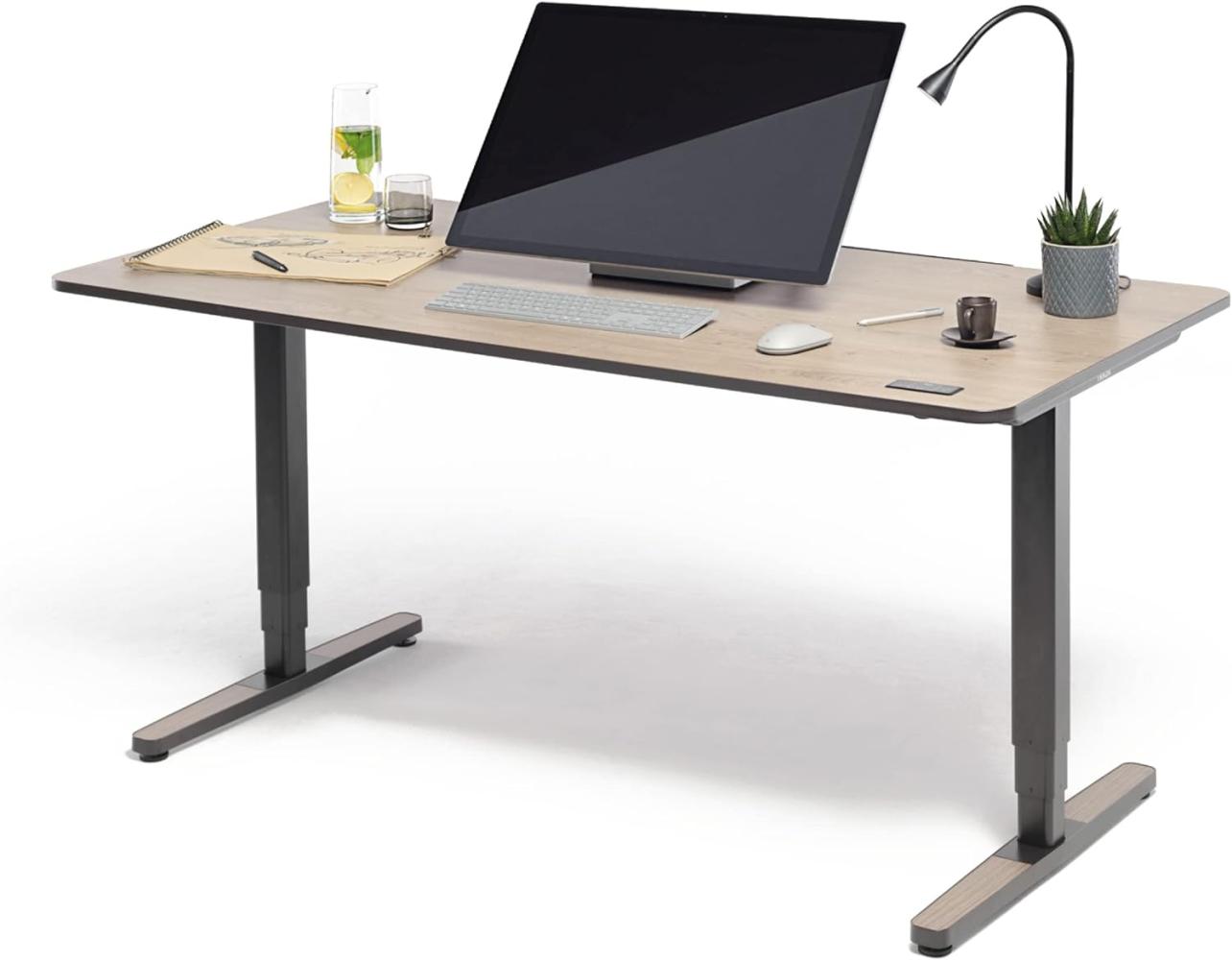 Yaasa Desk Pro II Elektrisch Höhenverstellbarer Schreibtisch, 139 x 75 cm, Eiche, mit Speicherfunktion und Kollisionssensor Bild 1