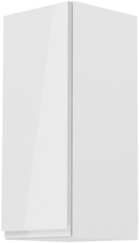 Schmaler Oberküchenschrank YARD G30, 30x72x32, weiß/weiß/Glanz, links Bild 1
