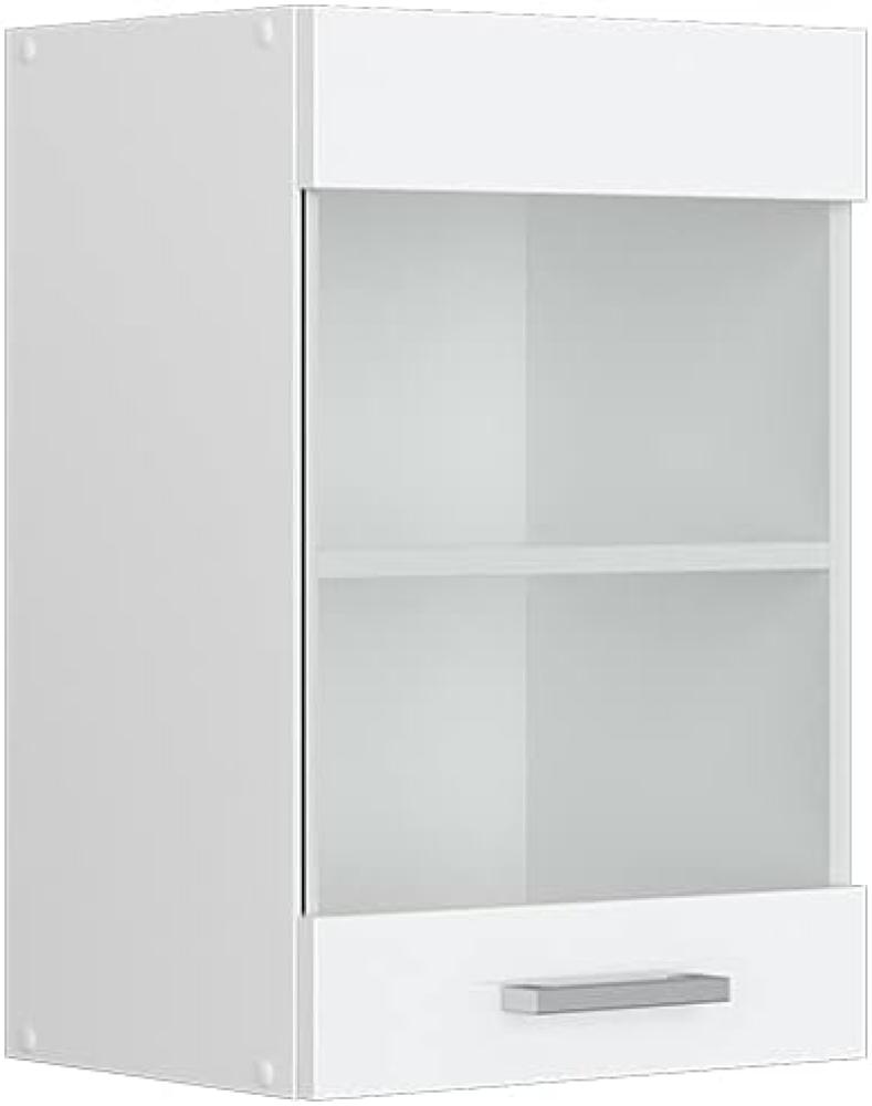 Vicco Küchenschrank Hängeschrank Unterschrank Küchenschränke Küchenunterschrank Arbeitsplatte, Möbel verfügbar in anthrazit und weiß (weiß ohne Arbeitsplatte, Hängeglasschrank 40 cm) Bild 1