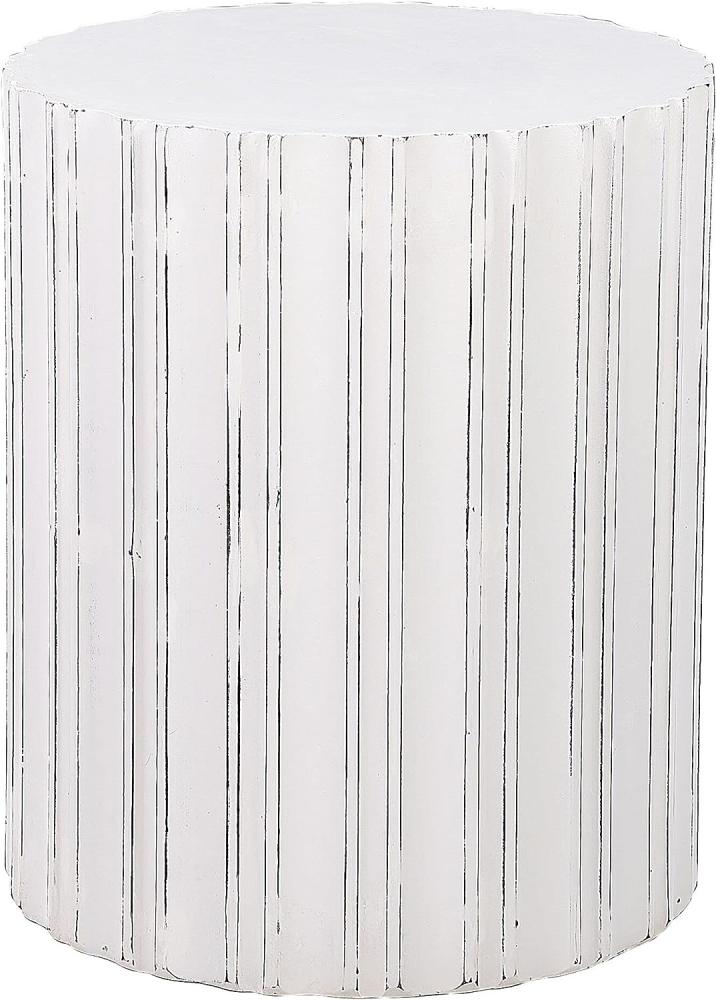 Beistelltisch weiß rund zylindrisch ⌀ 45 cm DEULI Bild 1