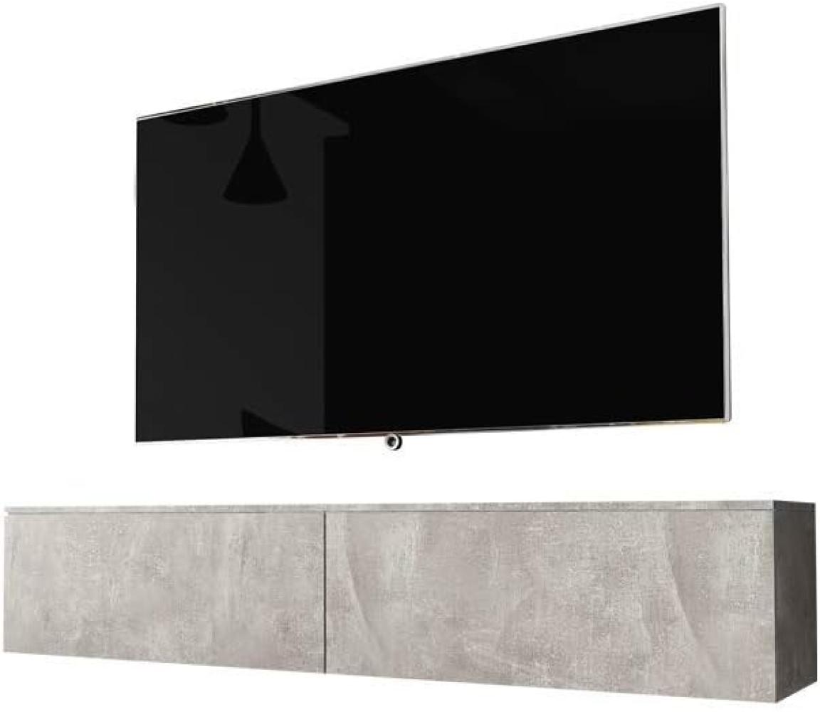 Selsey Kane – TV-Lowboard hängend/stehend 180 cm (Beton-Optik) Bild 1
