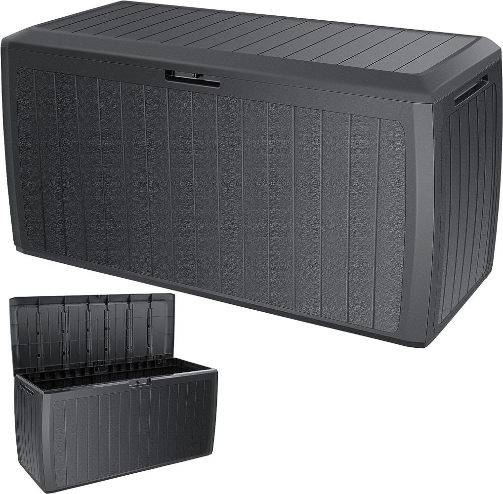 KESSER® Auflagenbox Kissenbox 290 Liter mit abschließbarem Deckel Haltegriffe Gartenbox Anthrazit Bild 1