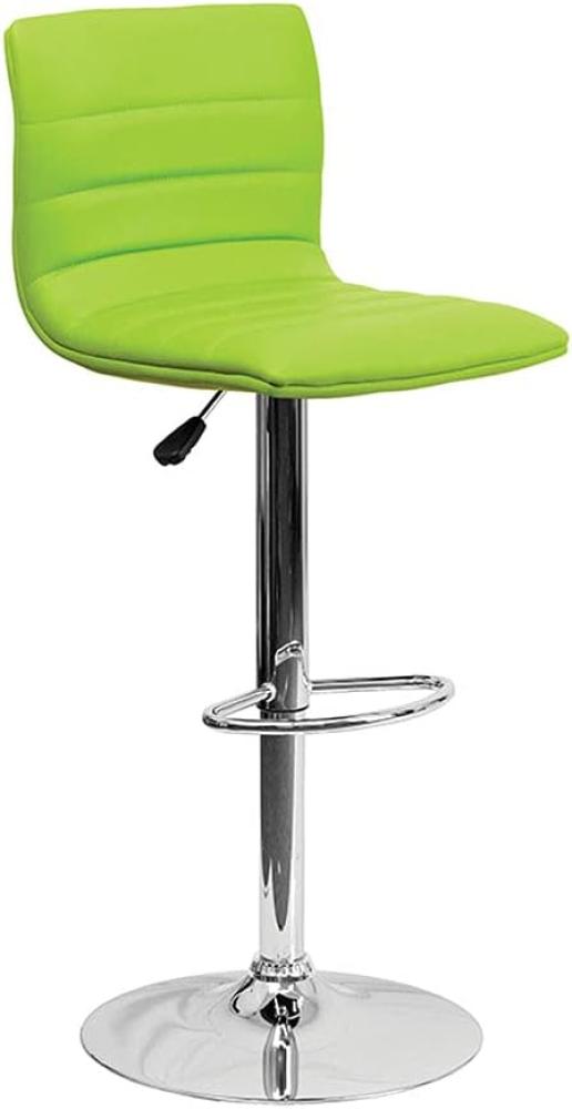 Flash Furniture Höhenverstellbarer Barhocker aus Vinyl, Stahl, Grün, 2 Pack Bild 1