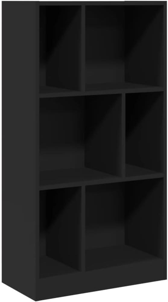 Bücherregal Schwarz 57x28,5x107,5 cm Holzwerkstoff 848004 Bild 1