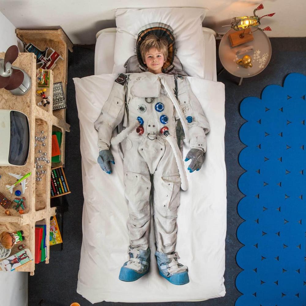 Snurk Bettwäsche Astronaut 135 x 200 cm 100% Baumwolle Bild 1