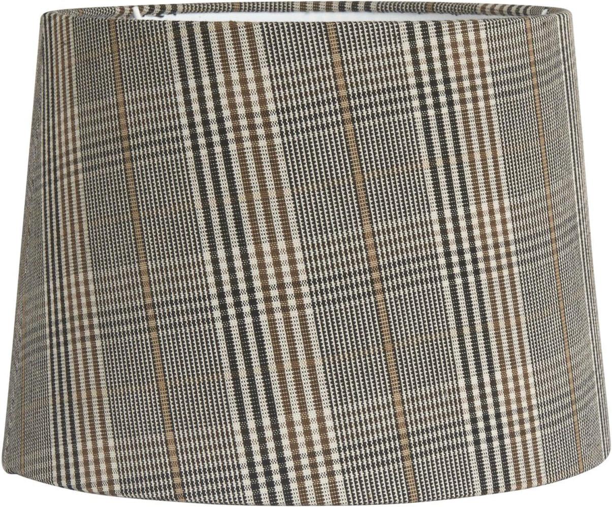 Lampenschirm Textil grau Kariert PR Home Sofia E27 20x15,5cm Bild 1