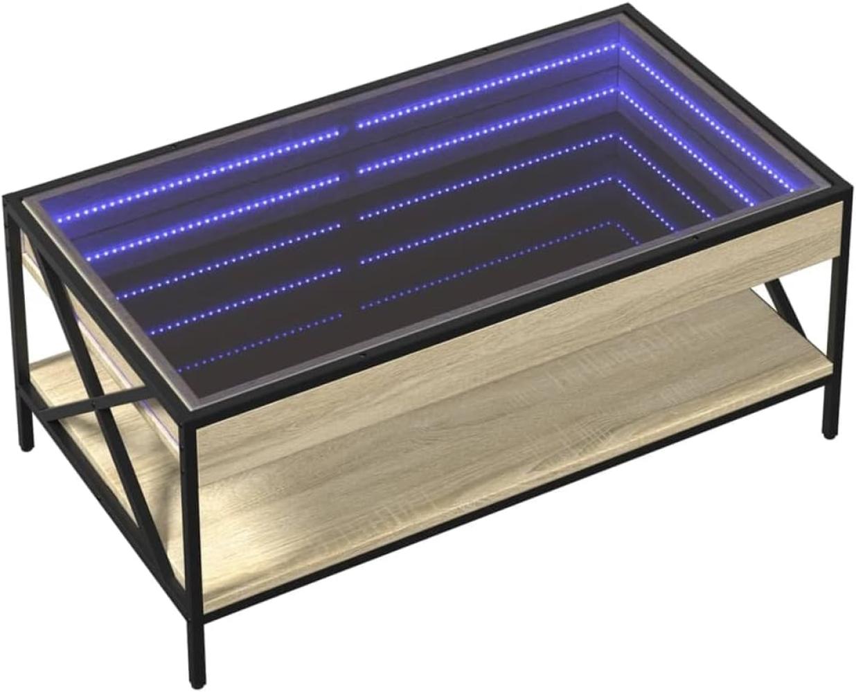 Couchtisch mit Infinity-LED Sonoma-Eiche 90x50x38 cm 847708 Bild 1