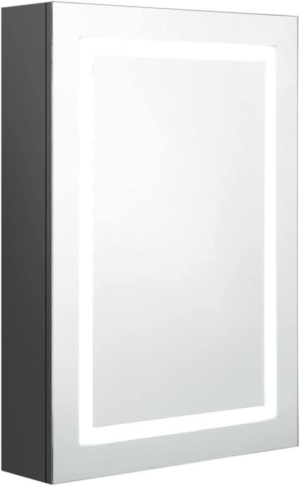 vidaXL LED-Bad-Spiegelschrank Grau 50x13x70 cm Bild 1