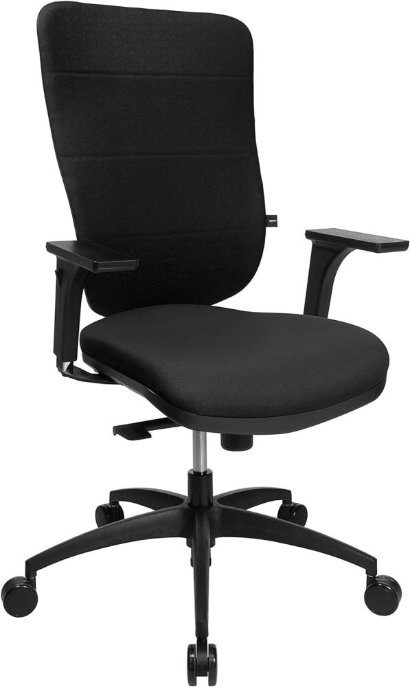 Topstar Soft Pro 100 inklusiv höhenverstellbaren Armlehnen Bürostuhl, Stoff, schwarz, 59 x 56 x 120 cm Bild 1