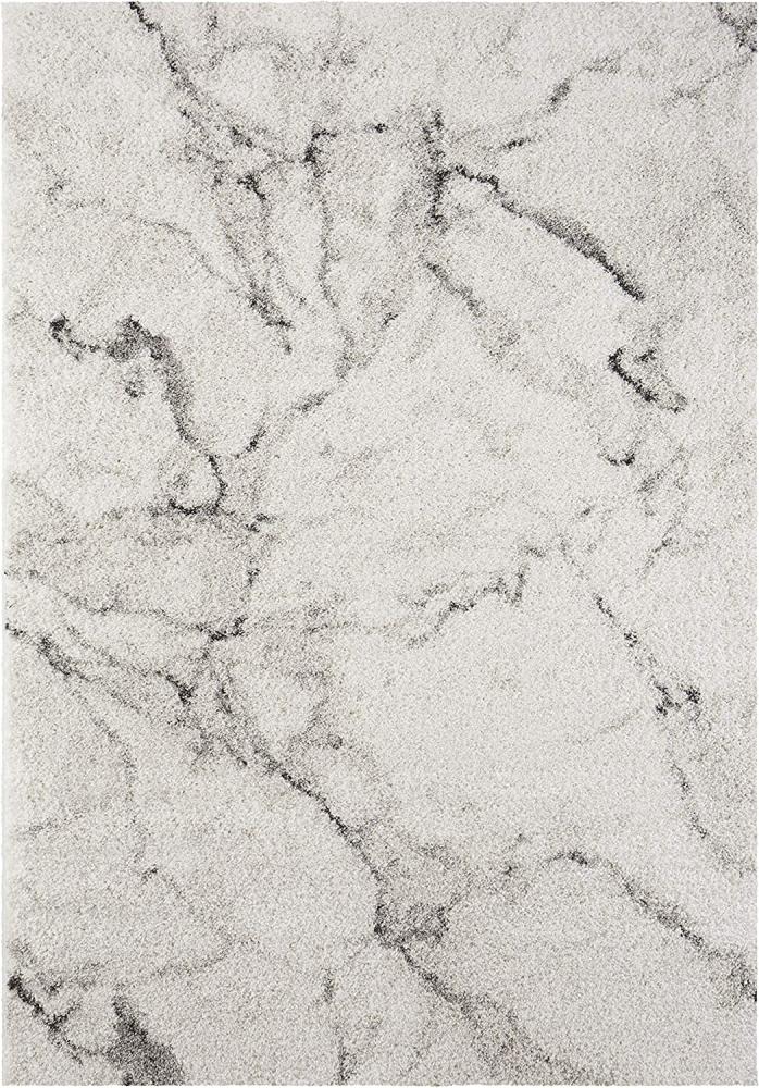 Hochflor Teppich MAYRIN Creme Grau 120x170 cm Bild 1