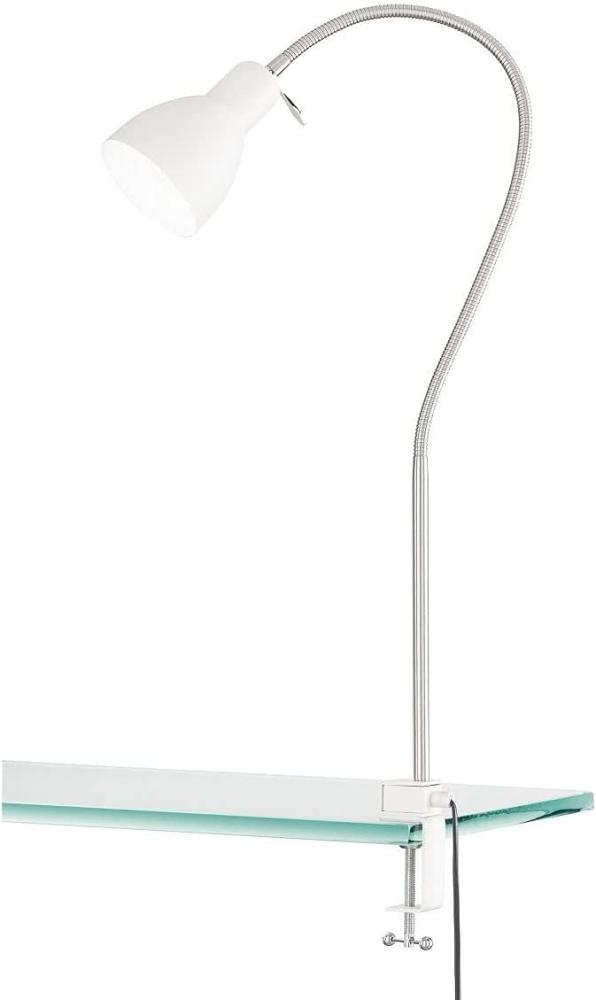 Flexible Klemmleuchte Weiß mit LED - Leselampe für Bett & Sofa Bild 1