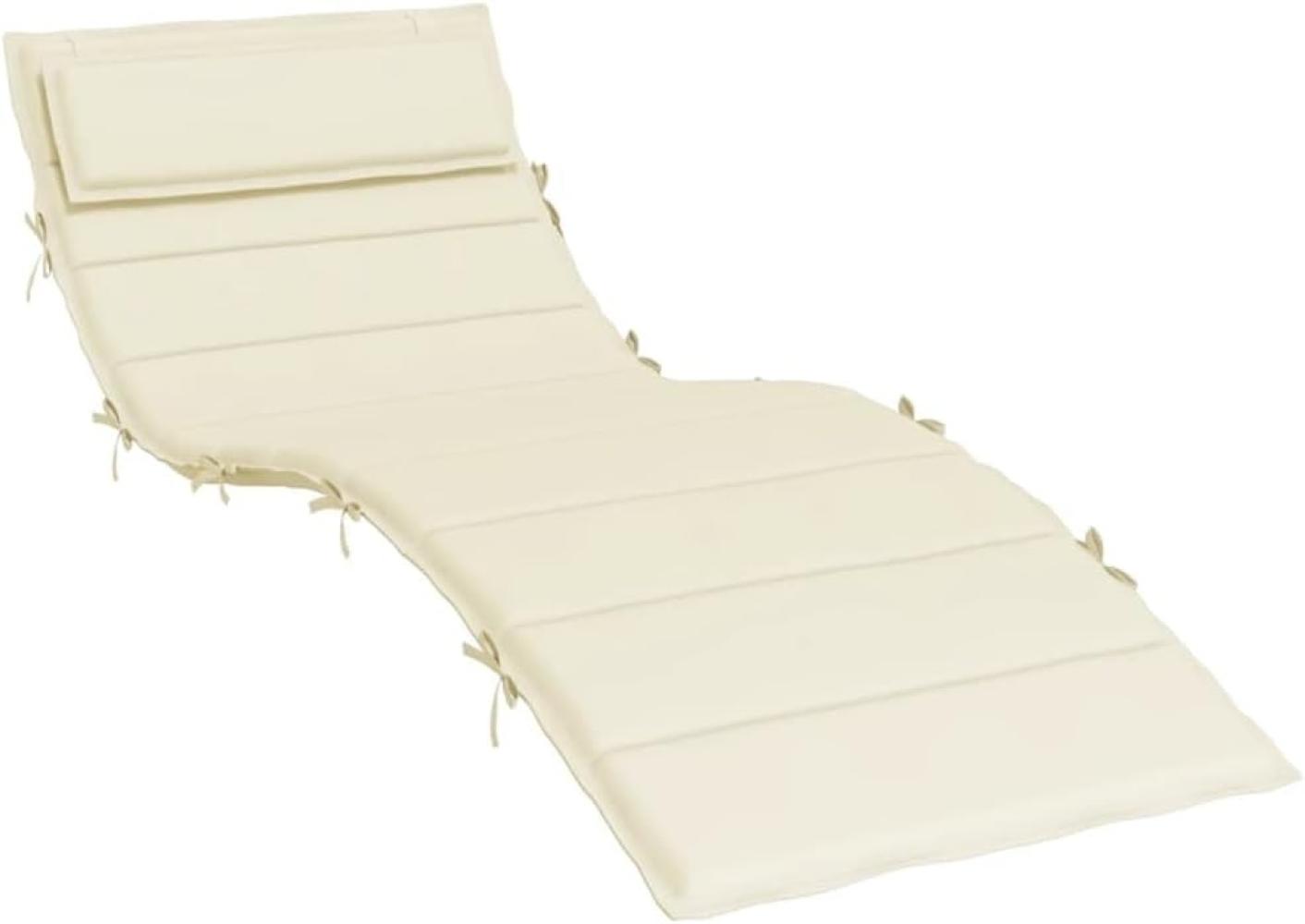 Sonnenliegen-Auflage Creme 180x60x3 cm Oxford-Gewebe 361854 Bild 1