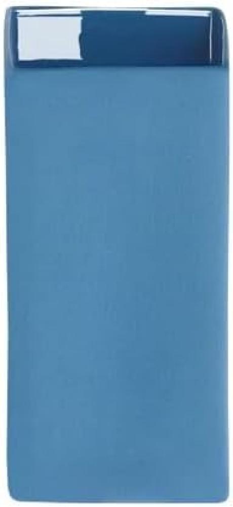 ASA Selection Cube Blue Vase, Blumenvase, Blumentopf, Tischvase, Keramikvase, Keramik, Blau, 12 cm, 46034108 Bild 1