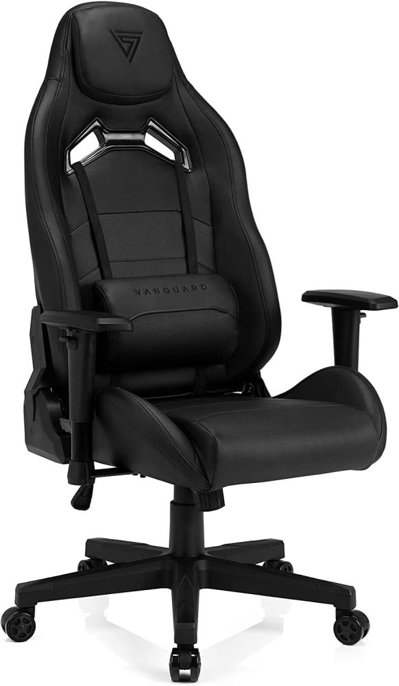 SENSE7 Gaming Vanguard Bürostuhl Zocker Gamer Ergonomischer Stuhl Armlehne Einteiliger Stahlrahmen Einstellbarer Neigungswinkel Schwarz, 41-49 x 66x58 Bild 1