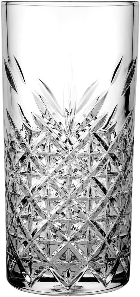 Pasabahce Timeless Trinkgläser Set, Glas transparent, Set aus 4 Longdrinkgläsern, für ein 4 Pers. Gedeck, in edler Kristall Optik, geschliffen Bild 1