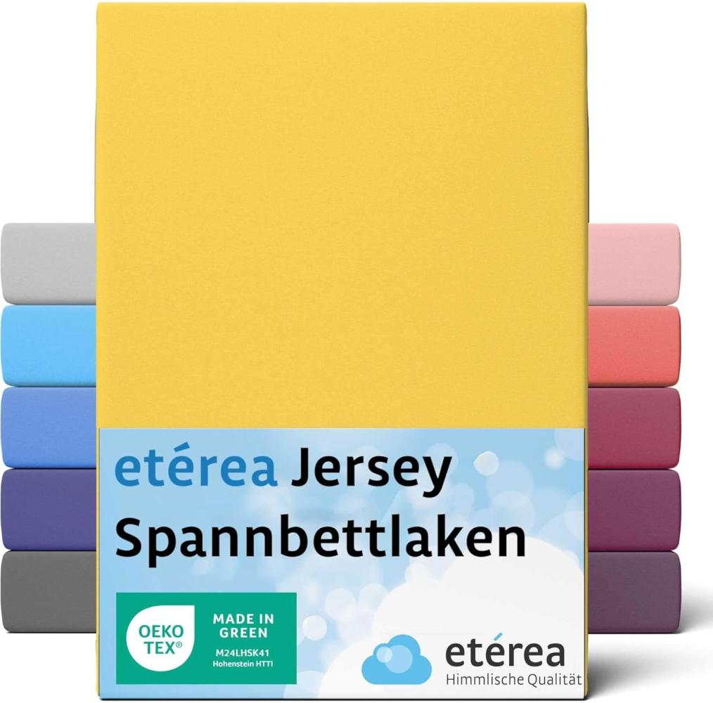 etérea Comfort Jersey Spannbettlaken Gelb 60x120 cm - 70x140 cm Bild 1