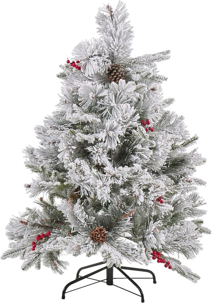 Künstlicher Weihnachtsbaum schneebedeckt 120 cm weiß MASALA Bild 1