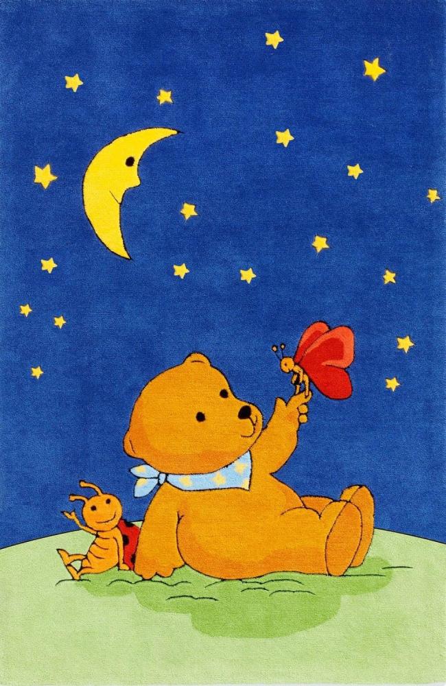 Kinderteppich- Mondbär und seine Freunde 170 x 110 cm Bild 1