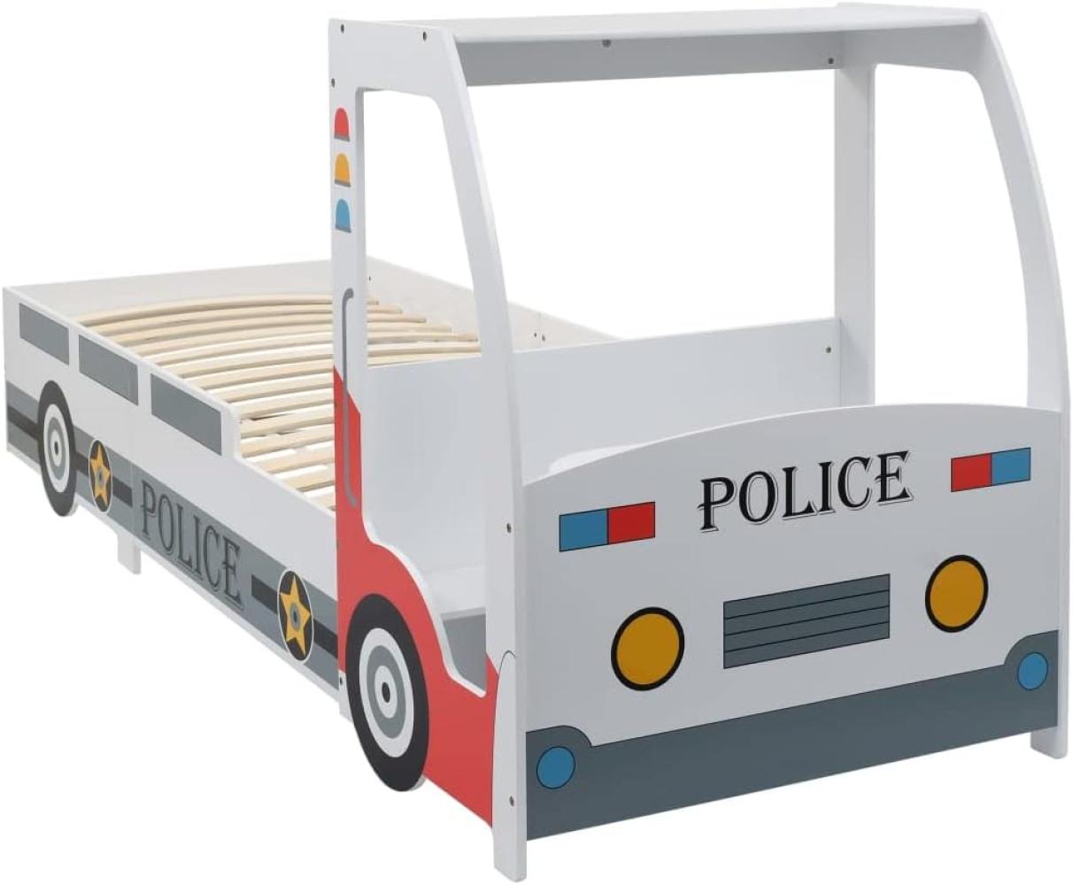Kinderbett im Polizeiauto-Design mit Schreibtisch 90 x 200 cm Bild 1